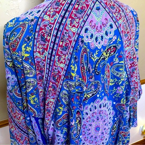 Chasing Unicorns Longline Paisley Print Kimono NWT One Size - Picture 11 of 13
